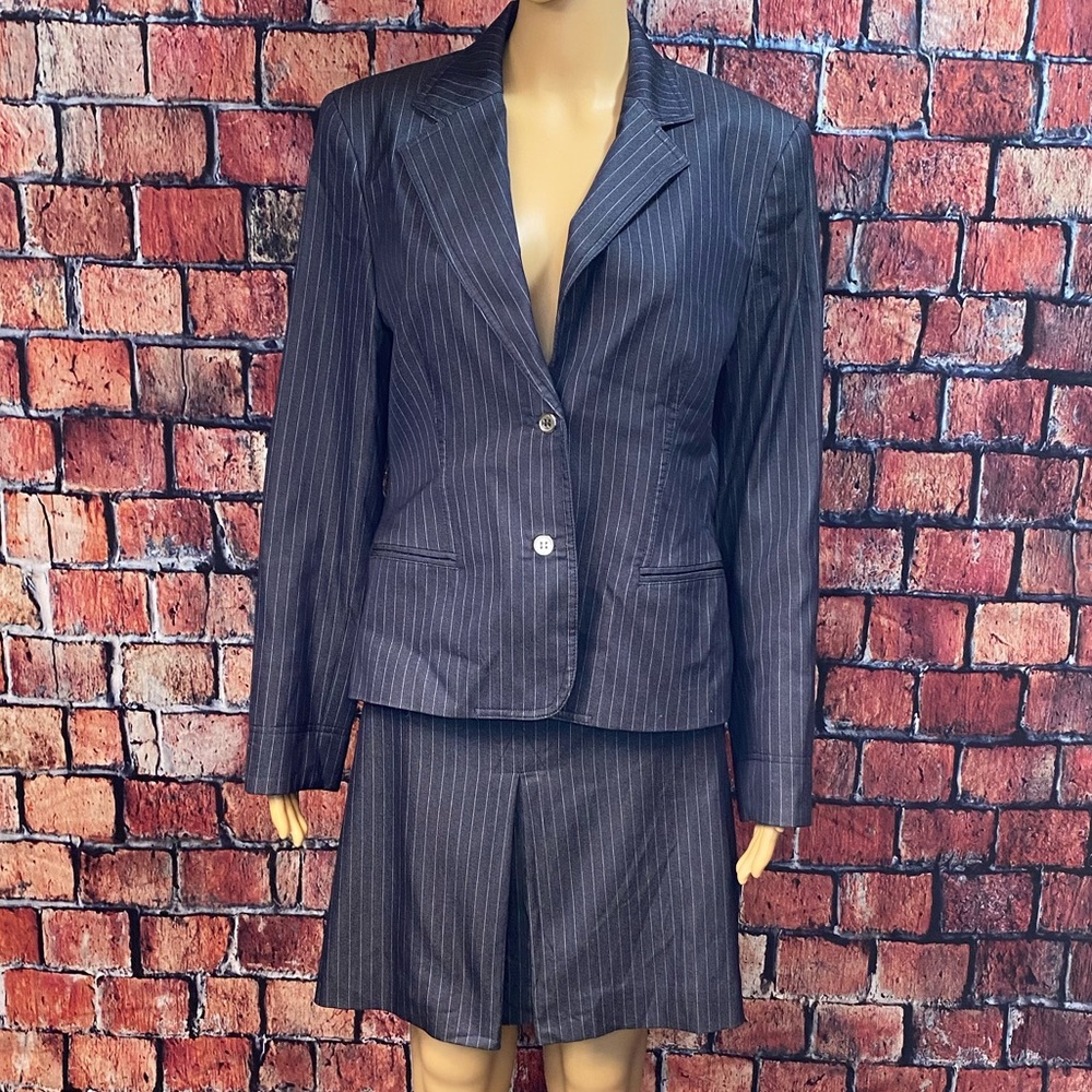 Valerie Stevens Pinstriped 2-Piece Skirt Suit‎